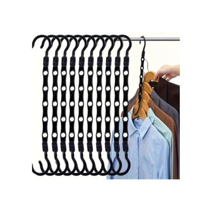 Set de 10 umerase din plastic pentru haine
