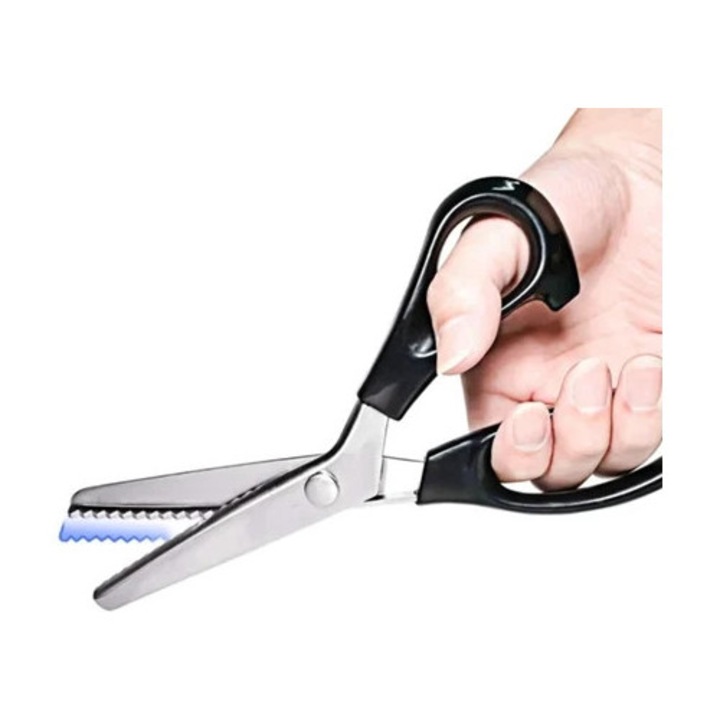 Cikk-cakk olló rozsdamentes acélból szövetekhez