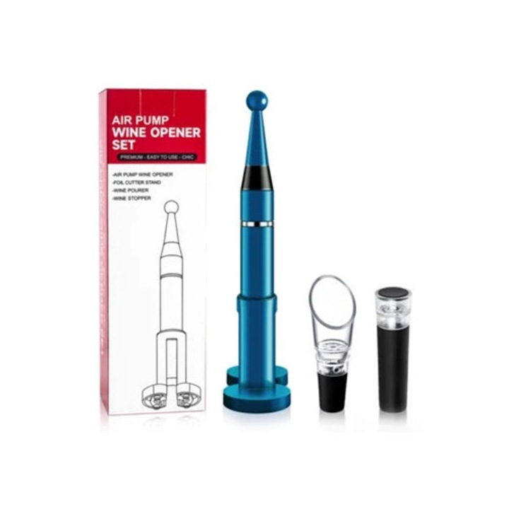 Комплект тирбушони 3 в 1, син