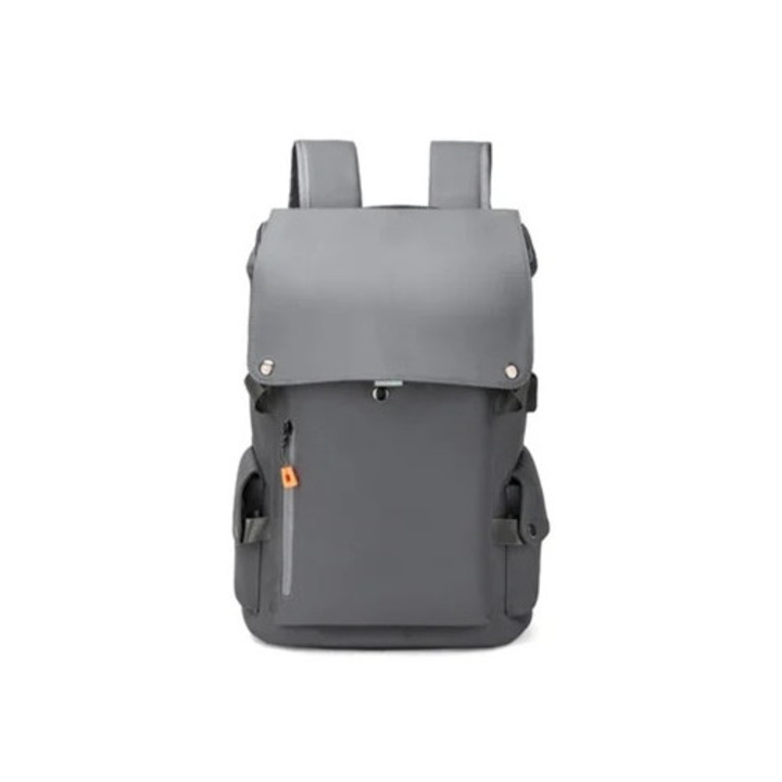 Rucsac pentru laptop, impermeabil, capacitate mare, gri inchis