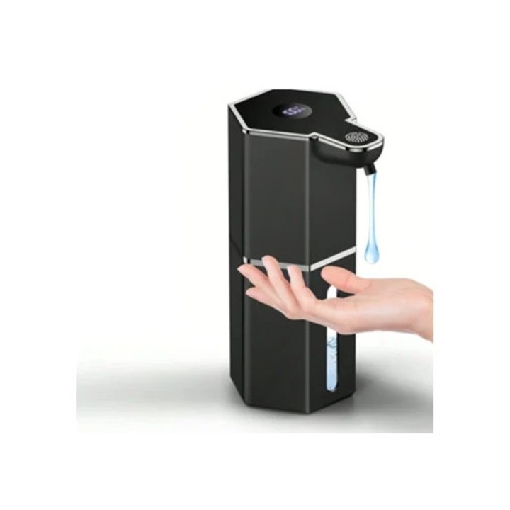 Automata szappanadagoló, 360ml, 4 állítható mód, fekete