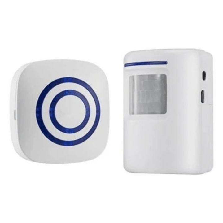 Sonerie electrica cu senzor de miscare, kit sonerie externa, alerta de intrare, fara fir