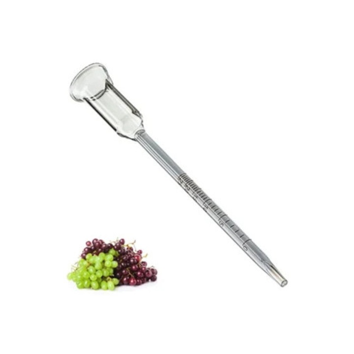 Vinometru, din sticla, 0-25 volum alcool, pentru vinuri de fructe si bere