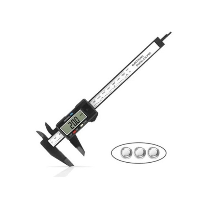 Subler Digital 0-6 inch, ecran LCD mare