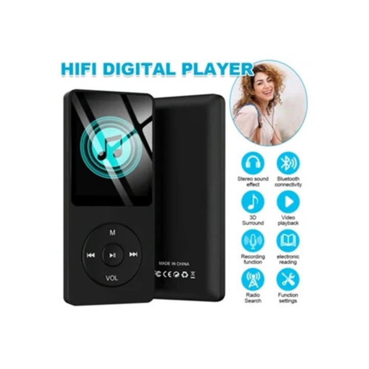 Player MP3 MP4 Bluetooth, LCD, negru