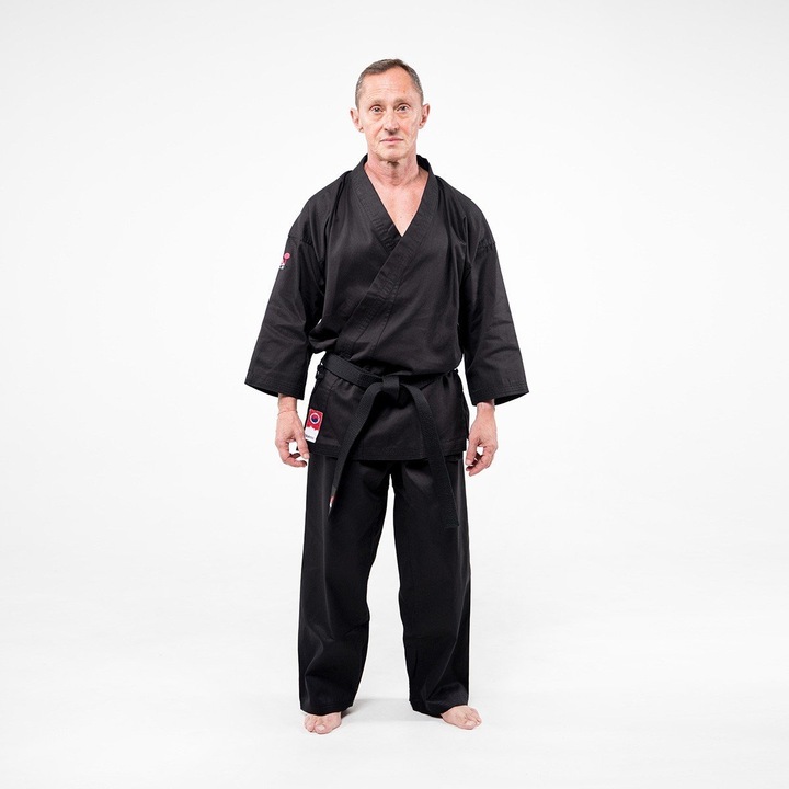 Echipament arte martiale Fujimae, bumbac, rezistent, confortabil, negru, 150 cm