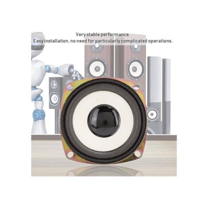 Mini boxe auto 3 inch, 4Ω, 5W, sensibilitate ridicata, calitate sunet clara