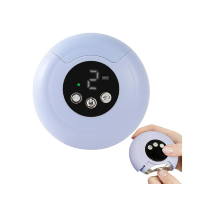 Unghiera electrica 2 in 1 cu lumina LED, 3 viteze, pentru bebelusi si adulti, mov