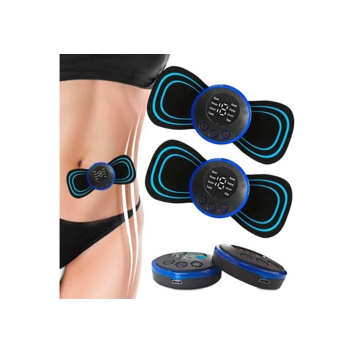 Set 2 aparate de masaj pentru ameliorarea durerilor, stimulator muscular, masaj cu unde electromagnetice, modelator corporal