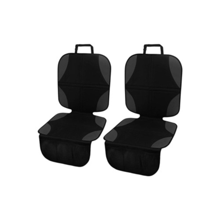 Set de 2 protectii pentru scaun auto, negru