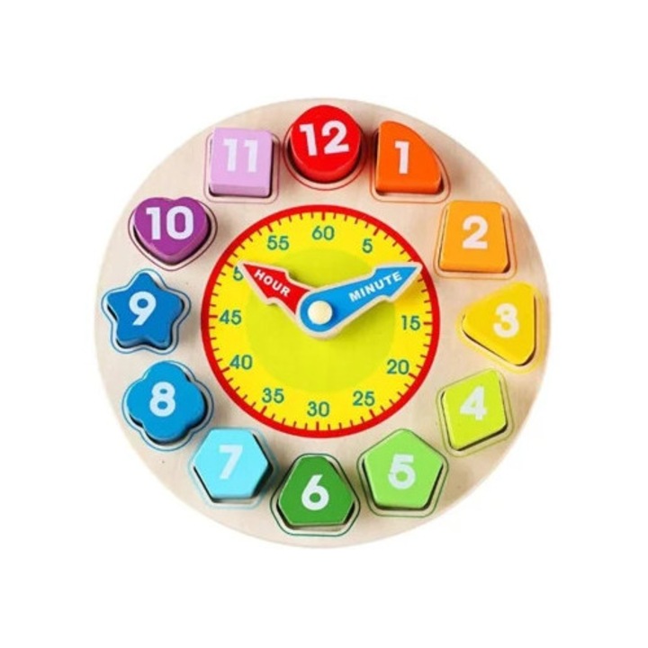 Ceas educativ pentru copii, clasificare forme/culori