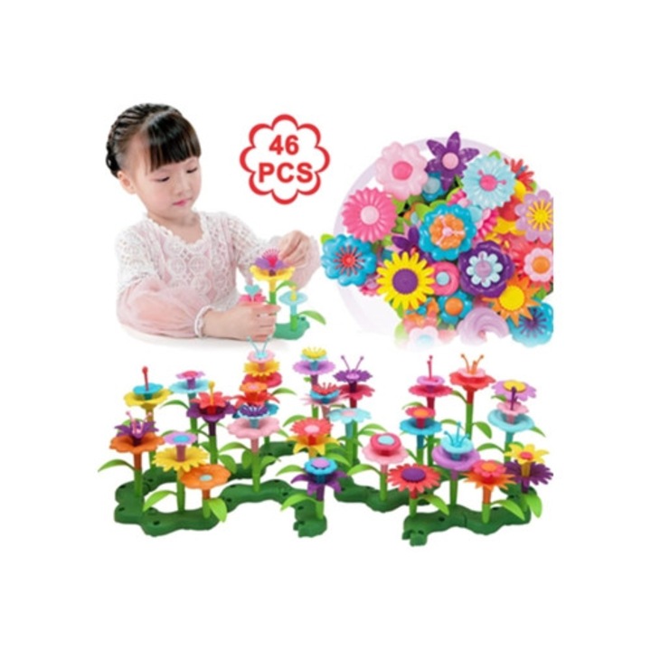 Set joaca gradinarit, 46 piese, activitate educationala, multicolor