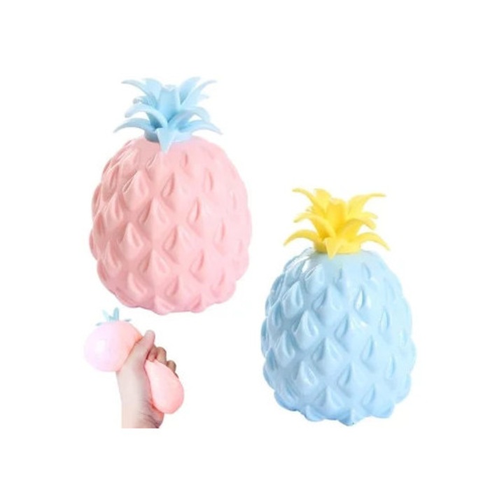 Set jucarii interactive copii, 2 piese, ananas, antistres, moale