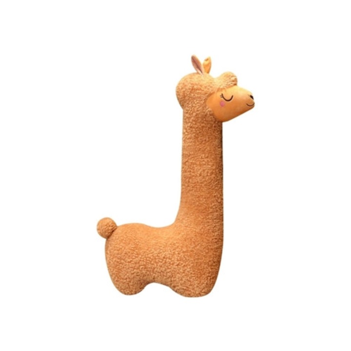Perna decorativa Alpaca gigant, maro, 100x40cm