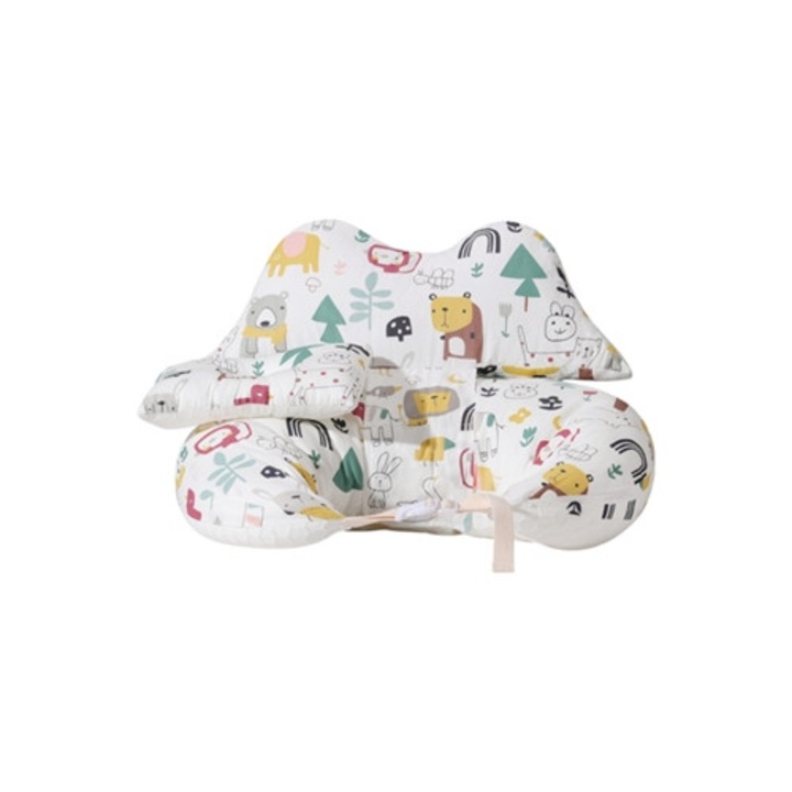 Perna de alaptare cu Centura ajustabila, husa de bumbac Detasabila, multicolor