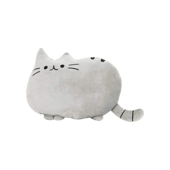 Perna decorativa, forma Pisica, gri