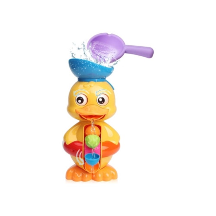 Fürdőjáték készlet, kacsa vízi kerékkel, 18 hónap-4 év, többszínű