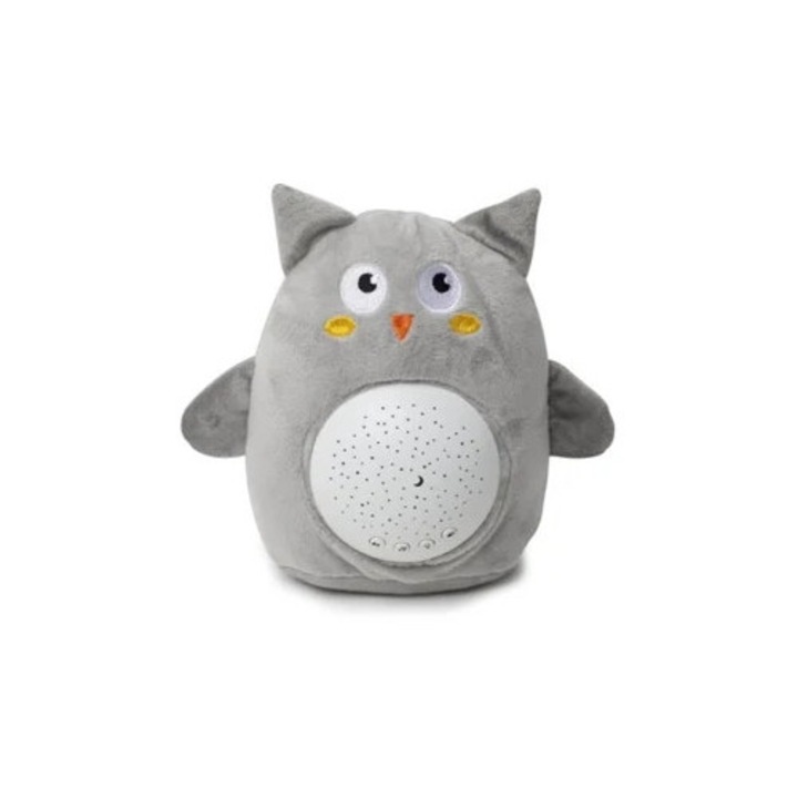 Lampa de veghe copii, proiector sunet, portabil, alb