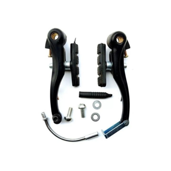 Комплект V-образни спирачки за велосипеди, предни и задни спирачки 70 мм, дълги рамена 110 мм, алуминий