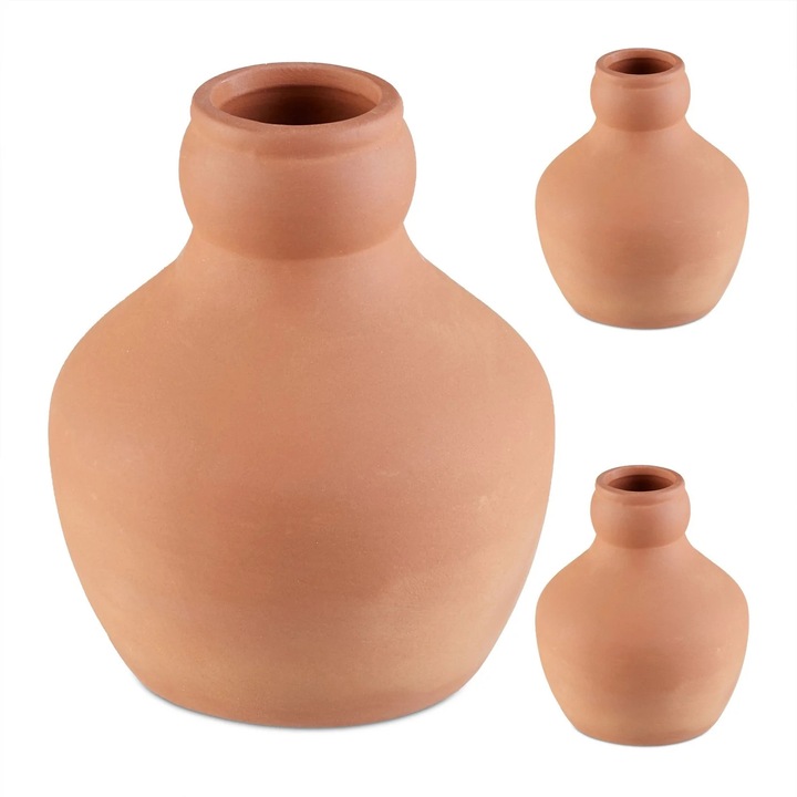 Set 3 oale de udat din lut, Northio, teracotă, design eco-friendly