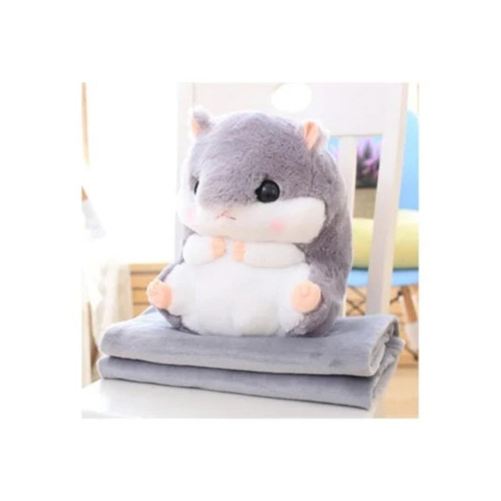Patura si perna hamster, jucarie de plus, La Kawaii, moale, 30x40cm