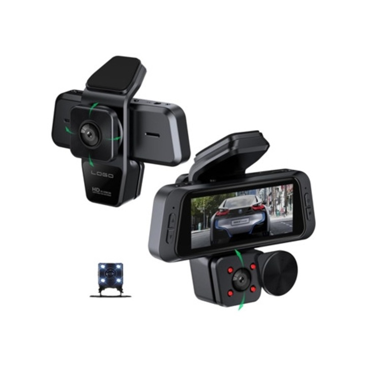 Camera auto DVR, 1080p, 480p, Wi-Fi, vedere nocturna, set