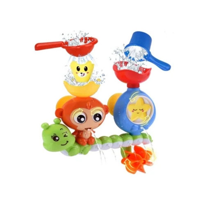 Fürdőjáték készlet, 1-3 éves gyermekeknek, tapadókorongokkal, többszínű