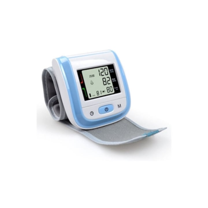 Tensiometru electronic pentru masurarea tensiunii arteriale si puls, albastru