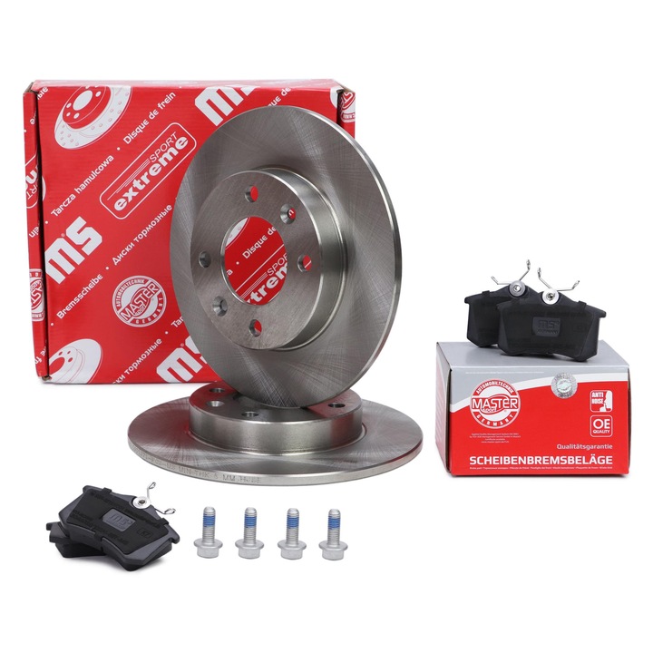 Set discuri si placute de frana Master-Sport, pentru Citroen Berlingo, C2, C3, C4, Xsara, Peugeot, 247mm, 9mm grosime
