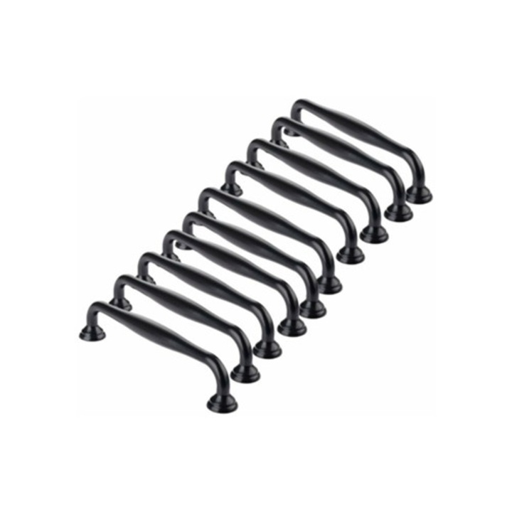 Feronerie pentru mobila, manere din aluminiu, rezistente la oxidare, finisaj negru