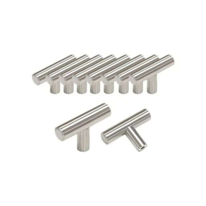 Feronerie dulapuri din otel carbon, set, stil contemporan, 30x5cm