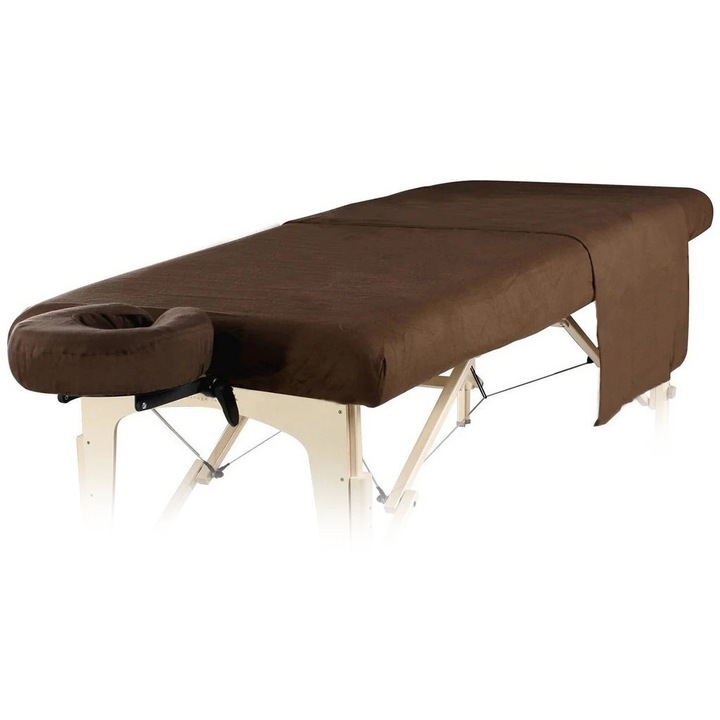 Set patura si cearsaf de flanel Fabulo pentru masa de masaj si perna Culoare: ciocolata