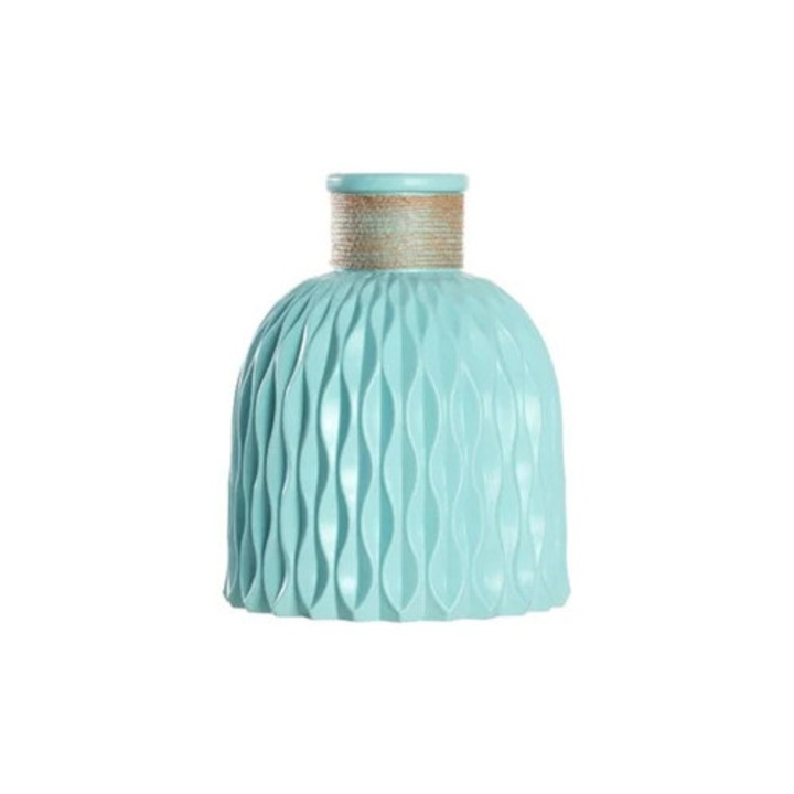 Vaza decorativa geometrica moderna din plastic, gri nordic, 30x45cm