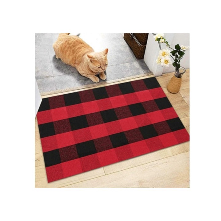 Buffalo bejárati szőnyeg, pamut, 24x36 hüvelyk, mosható, többszínű