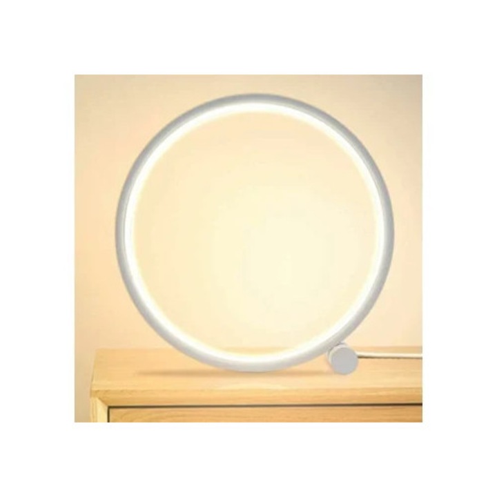 Veioza circulara Tatil, 3 culori, metal, 10 nivele