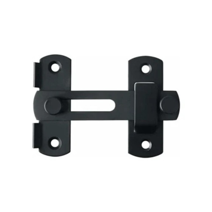 Резе за плъзгаща се врата на плевня, лесен за инсталиране, устойчива на ръжда допълнителна защитна ключалка с матово черно покритие