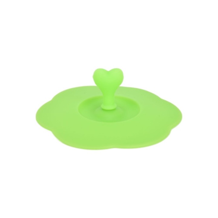 Capac din silicon pentru cana, rezistent la caldura, verde