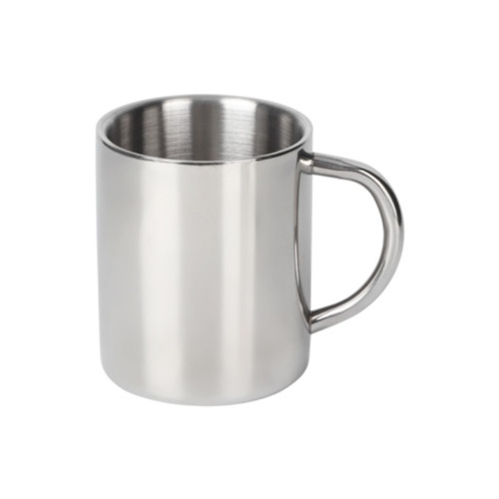 Cana de inox cu perete dublu, 300 ml, pentru cafea, ceai sau lapte