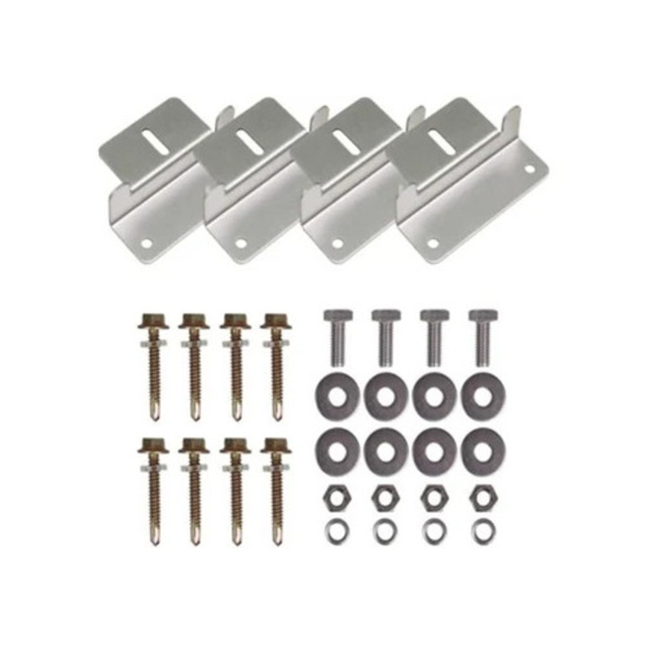 Solutii de montaj pentru panouri solare, suporturi usoare din aluminiu in Z, set