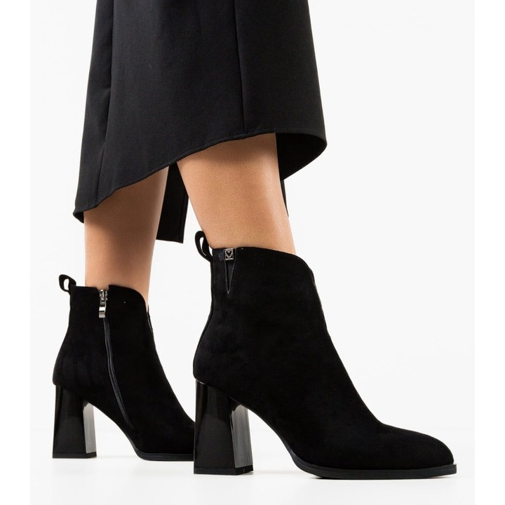 Botine dama Feltry Negre, Negru