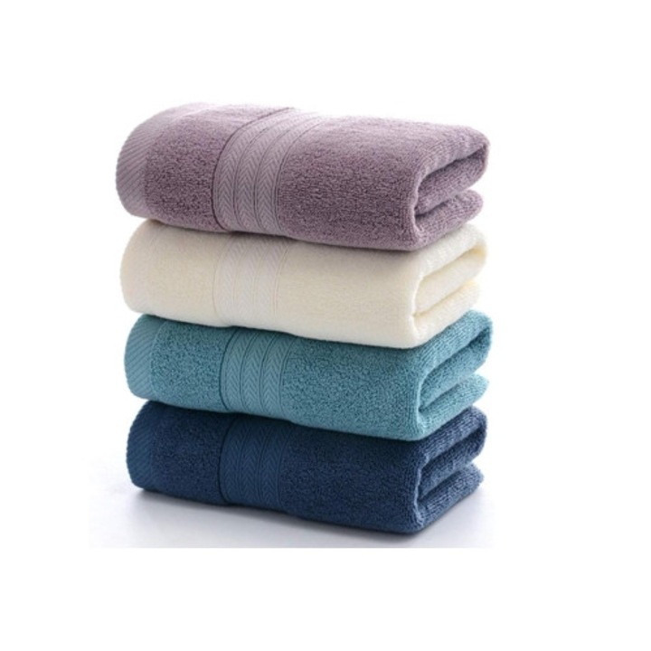 Set prosoape de bumbac, foarte absorbante, pentru baie, spa, yoga, 4 unitati