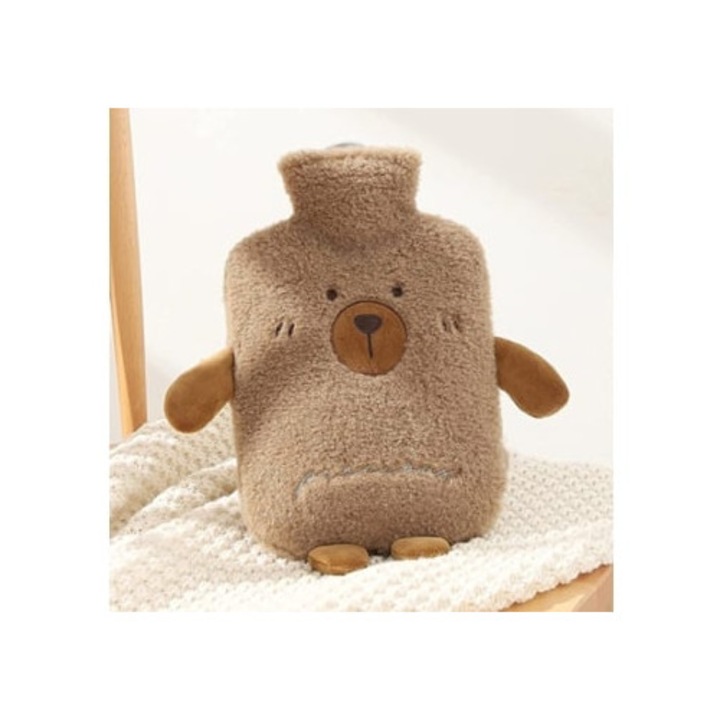 Incalzitor corporal pentru femei, portabil, cu husa detasabila, maro