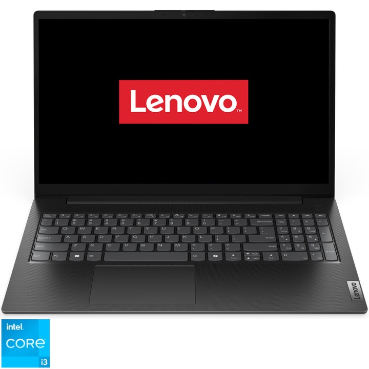 Lenovo V15 G5 IRL laptop, Intel® Core i3-1315U, 15.6" Full HD, 32GB DDR5 RAM, 512GB SSD, Intel® UHD Graphics, No OS, Nemzetközi angol billentyűzet, Business Black
