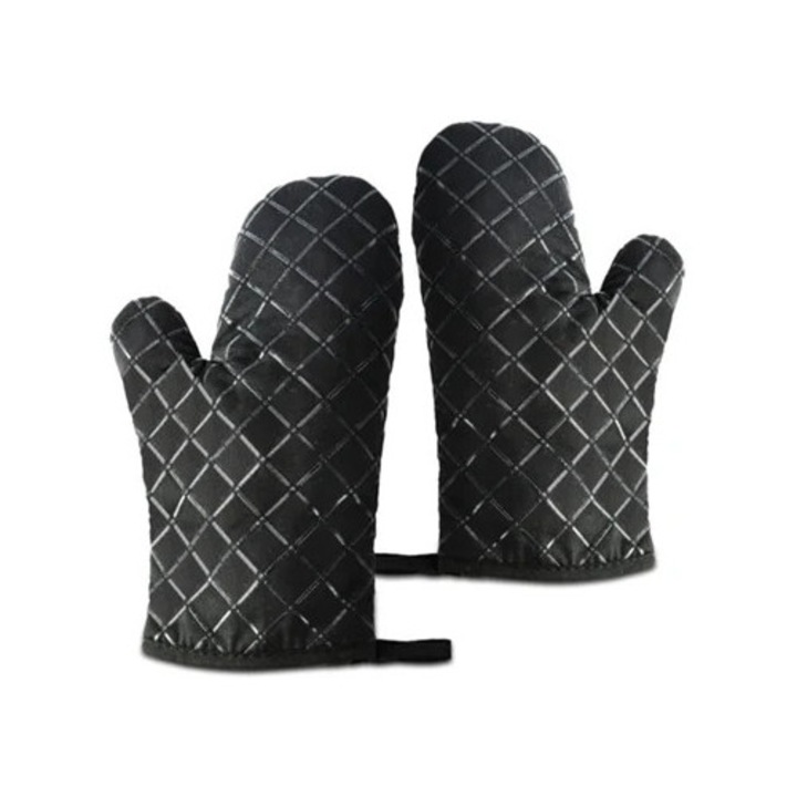 Professzionális konyhai kesztyűk, hőálló szilikon kialakítás, csúszásmentes, szett.