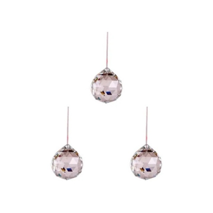 Elegáns kristály prizmák, dekoratív Feng Shui napfogók, 40 mm, szett