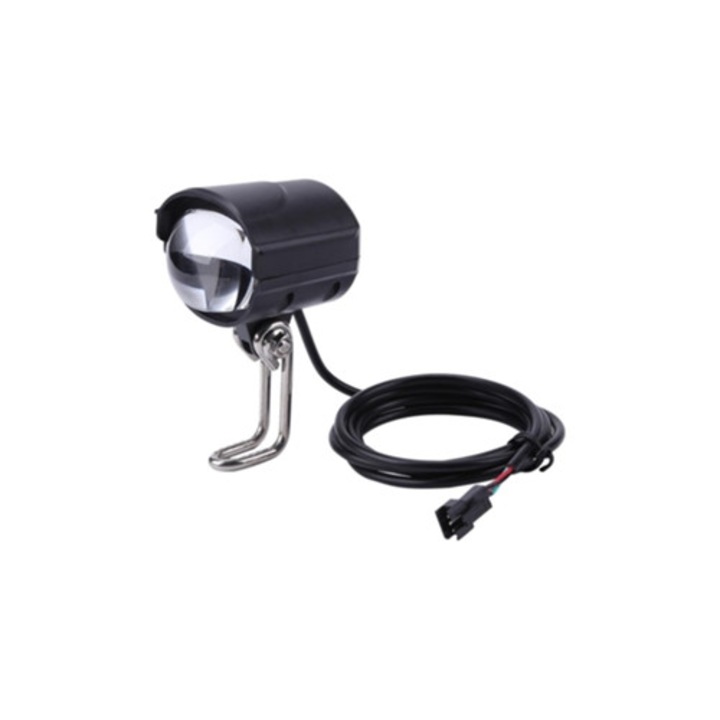Lumina bicicleta LED, 36V/60V, rezistenta la apa, cu claxon