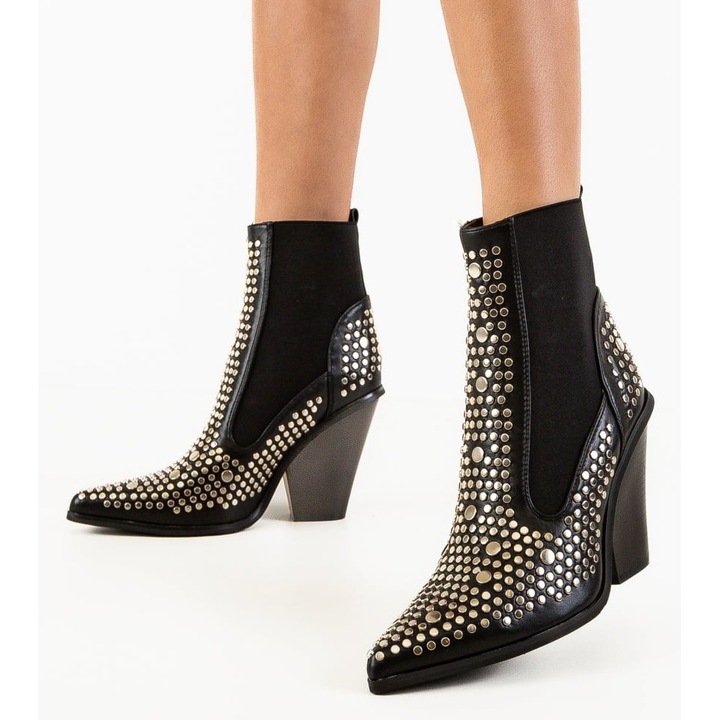 Botine dama Carol Negre, Negru