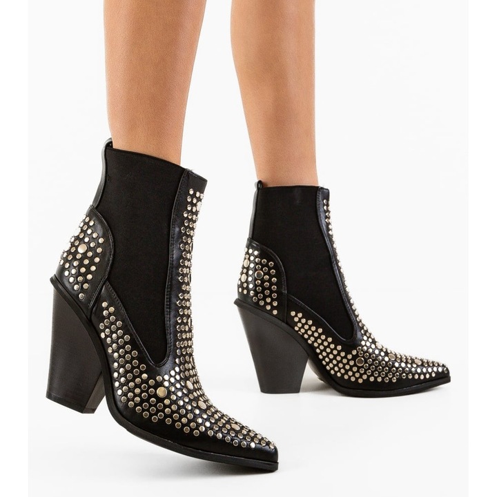 Botine dama Carol Negre, Negru