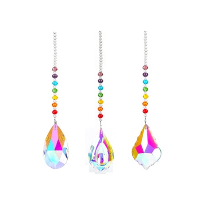 Dekoratív kiegészítők, kristály, szett, sokszínű