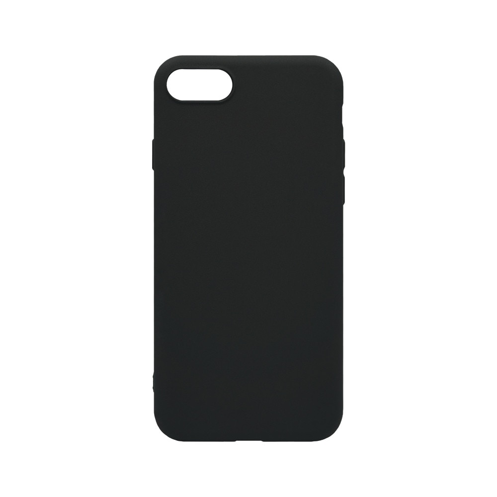 BestCase® Husa TPU Ultra Slim 0.8mm + Folie de sticla inculsa Compatibila cu Apple iPhone SE 3 / SE 2 / iPhone 7 / 8, Negru mat